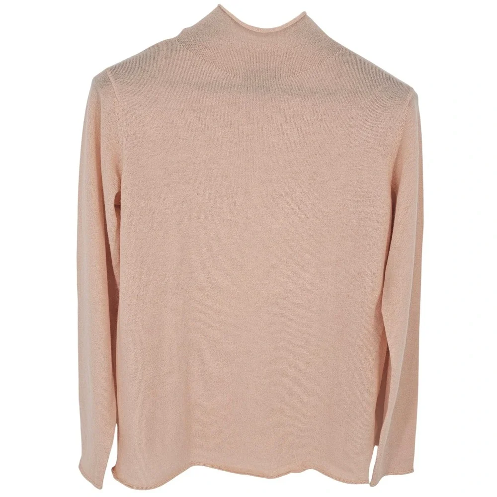Camomilla Italy Peach Wool Blend Roll Neck Fine Knit Sweater Womens Size‎ 14